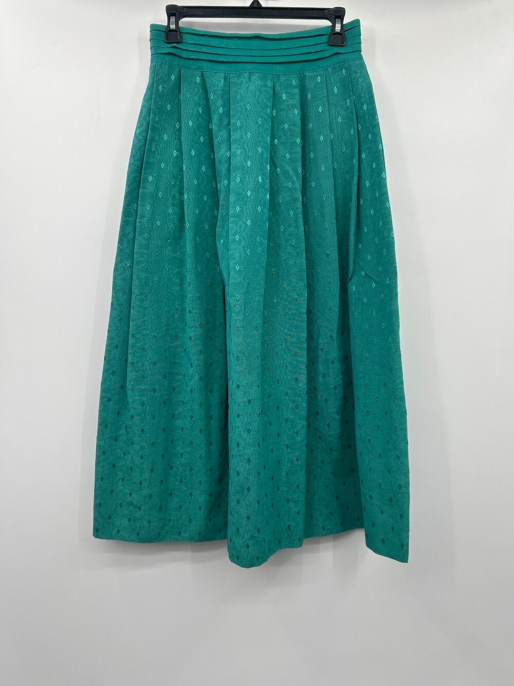 Talbots Women’s Vintage Teal Maxi Victorian Fitted Waist Skirt Size 12 Prairie